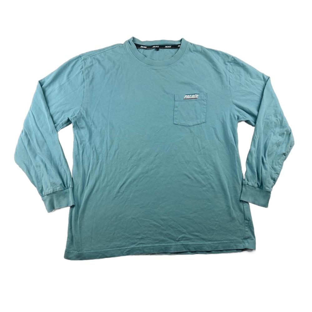 Palace Skateboards Basically A Pocket Long Sleeve T-Shirt Men L Blue Hypebeast